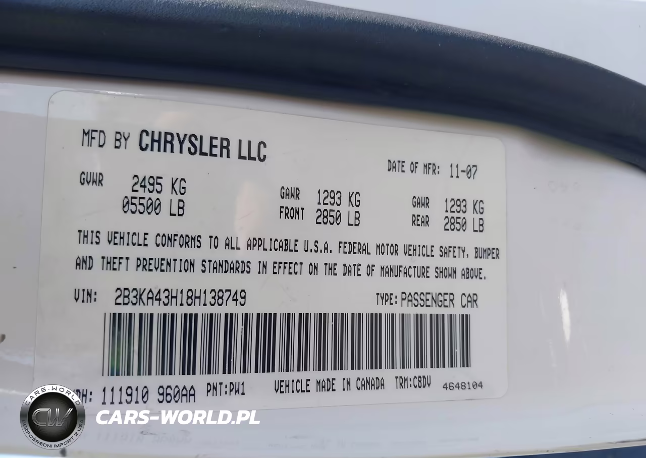 2008 Dodge Charger VIN:2B3KA43H18H138749 - 9