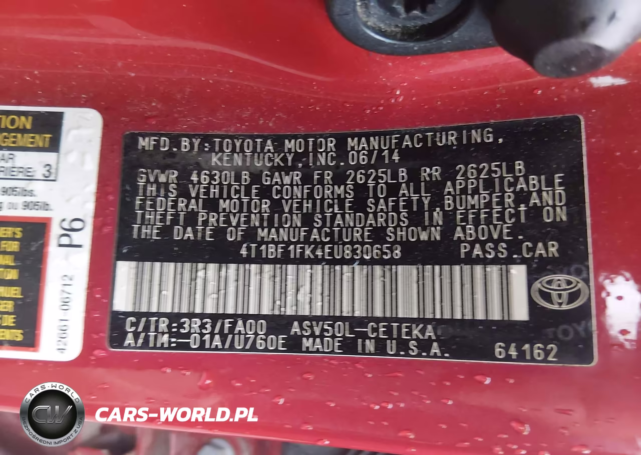 2014 Toyota Camry L VIN:4T1BF1FK4EU830658 - 9