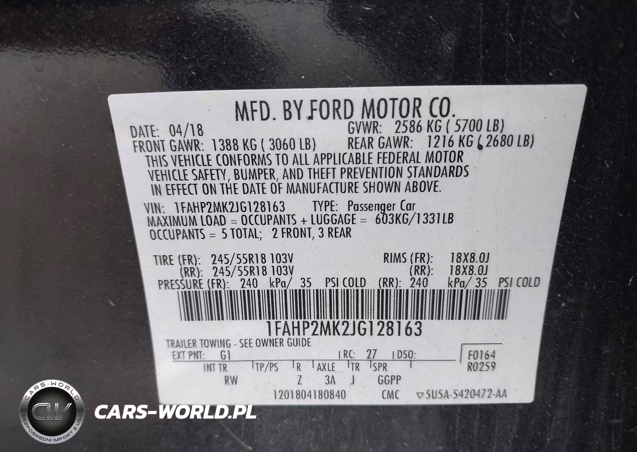 2018 Ford Police Interceptor VIN:1FAHP2MK2JG128163 - 9
