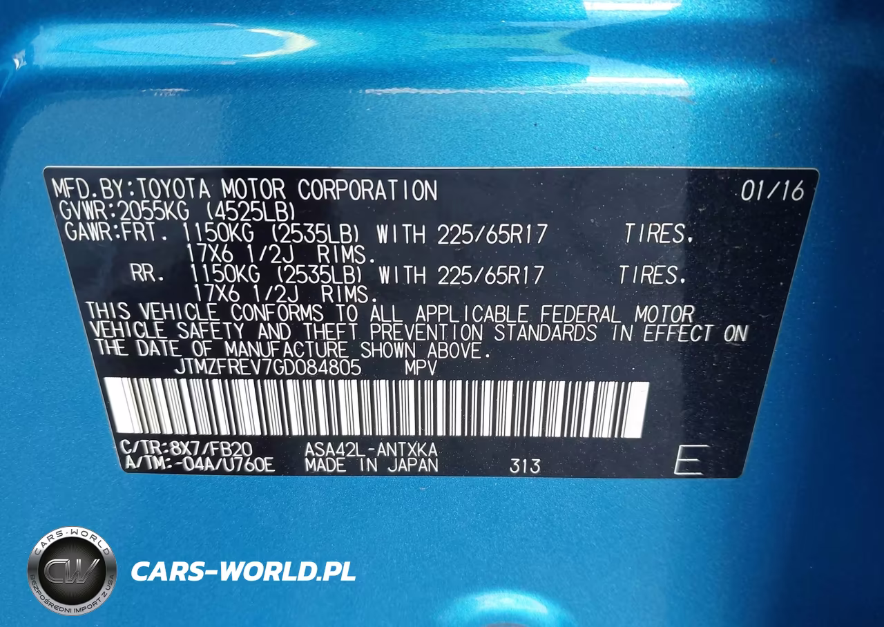2016 Toyota Rav4 Le VIN:JTMZFREV7GD084805 - 9
