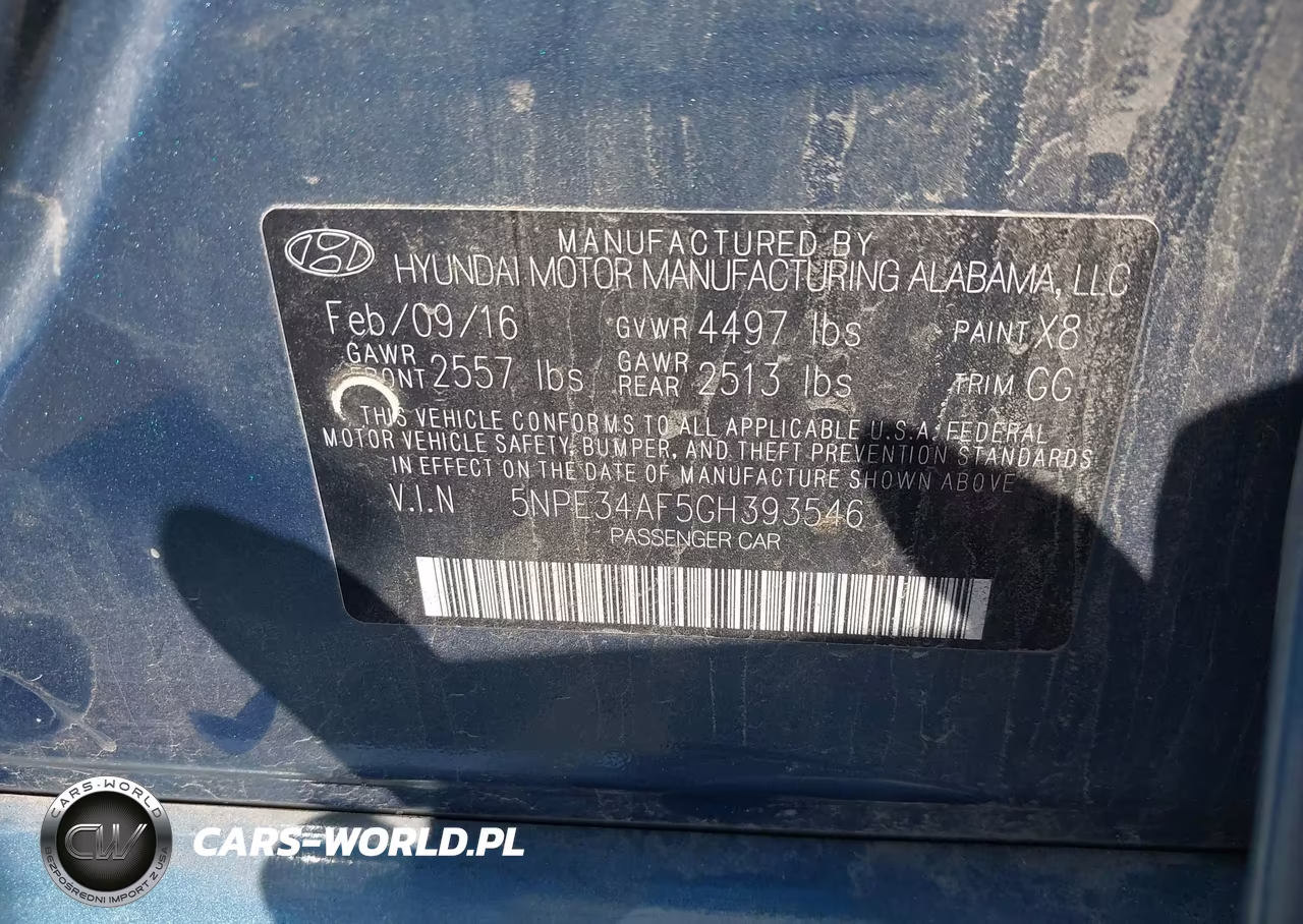 2016 Hyundai Sonata Sport VIN:5NPE34AF5GH393546 - 9