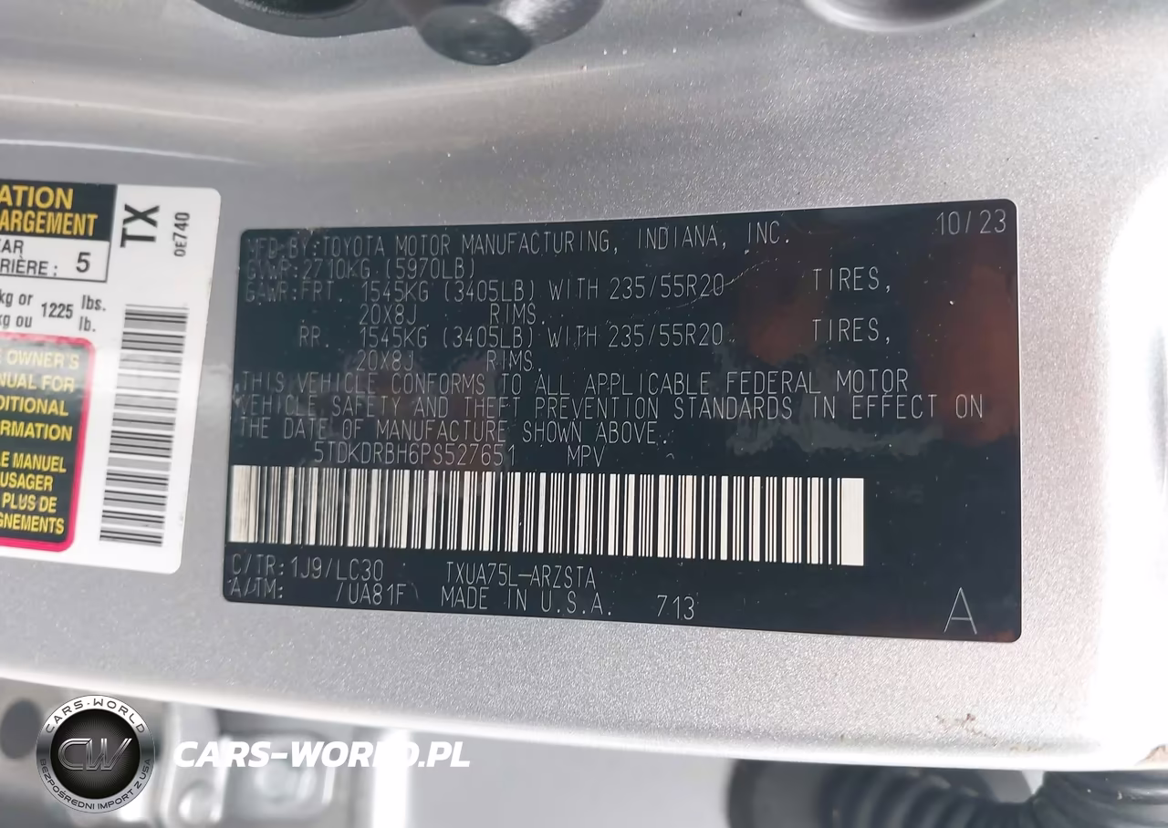 2023 Toyota Highlander Xse VIN:5TDKDRBH6PS527651 - 9