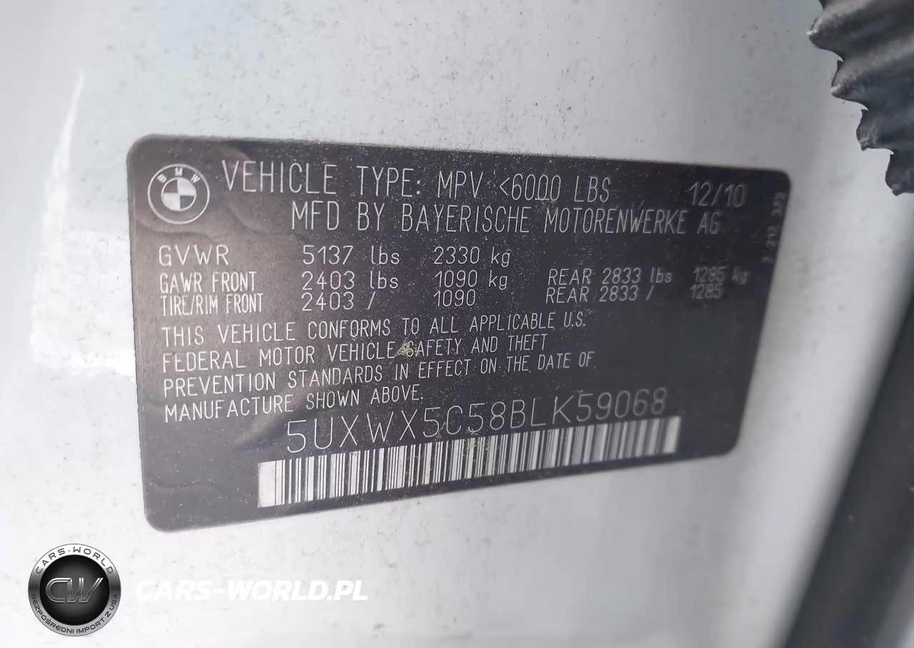 2011 BMW X3 xDrive28I VIN:5UXWX5C58BLK59068 - 9