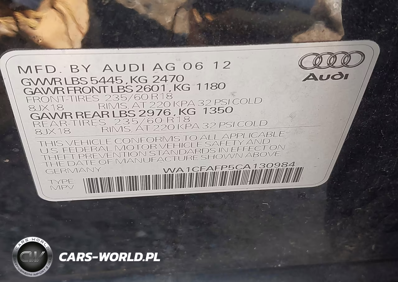 2012 Audi Q5 2.0T Premium VIN:WA1CFAFP5CA130984 - 9
