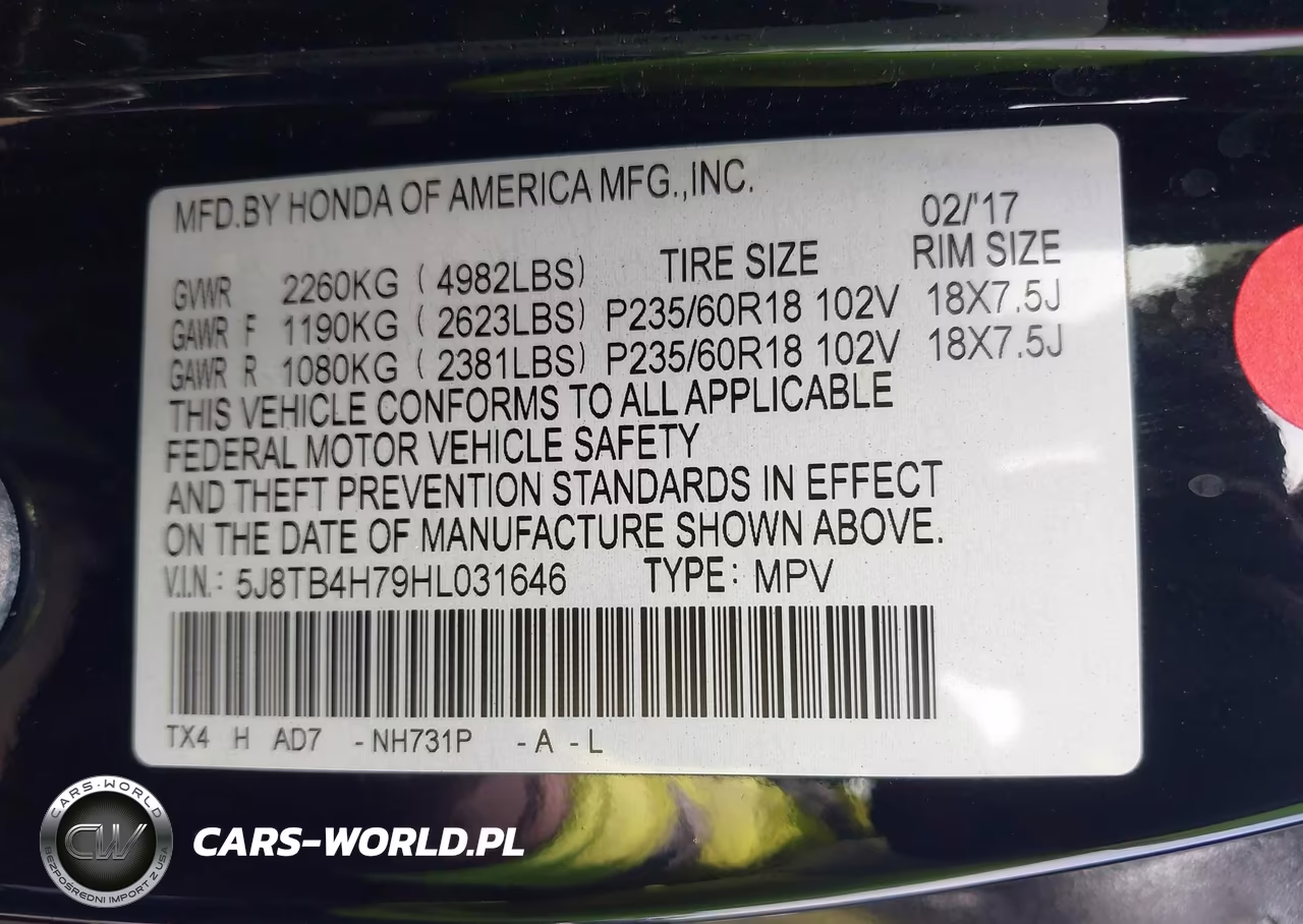 2017 Acura Rdx Advance Package VIN:5J8TB4H79HL031646 - 9