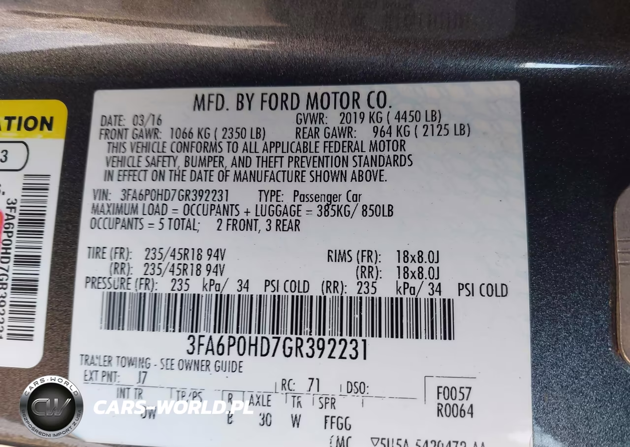 2016 Ford Fusion Se VIN:3FA6P0HD7GR392231 - 9