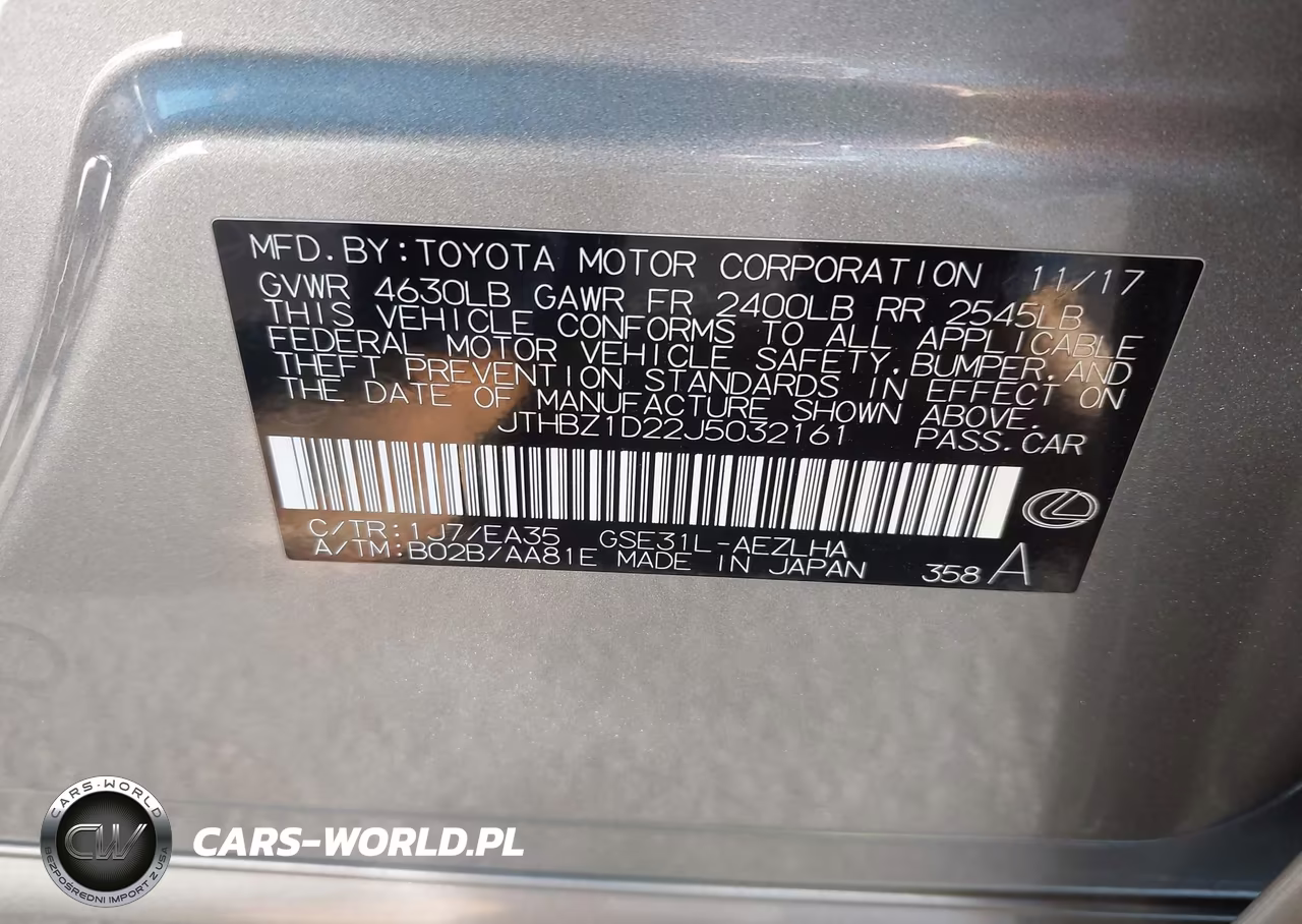 2018 Lexus Is 350 VIN:JTHBZ1D22J5032161 - 9