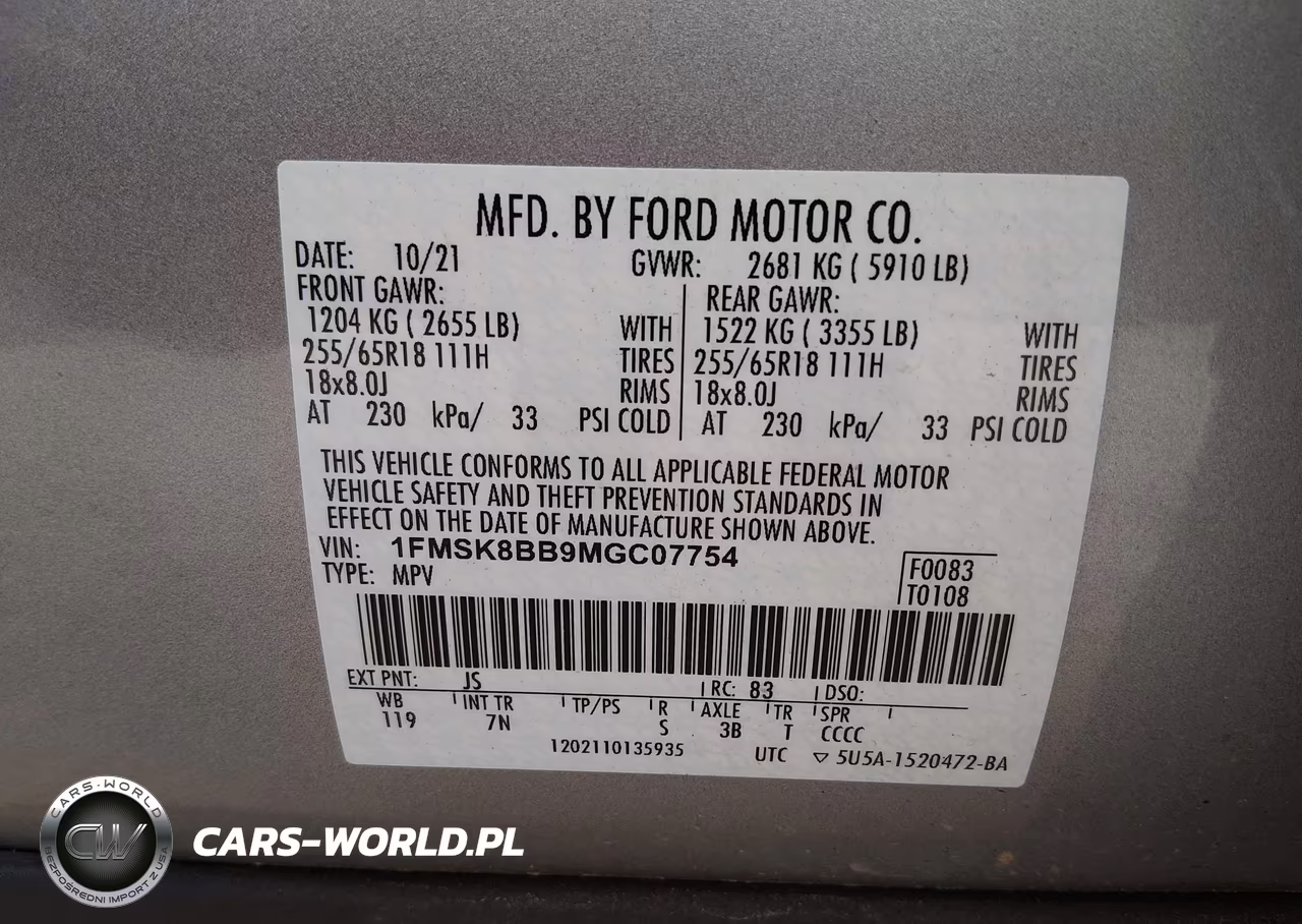 2021 Ford Explorer VIN:1FMSK8BB9MGC07754 - 9