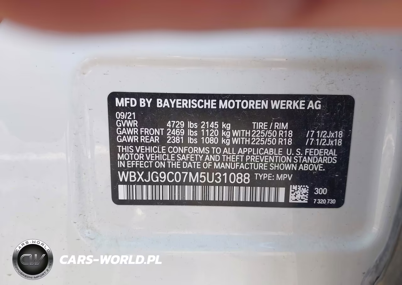 2021 BMW X1 xDrive28I VIN:WBXJG9C07M5U31088 - 9