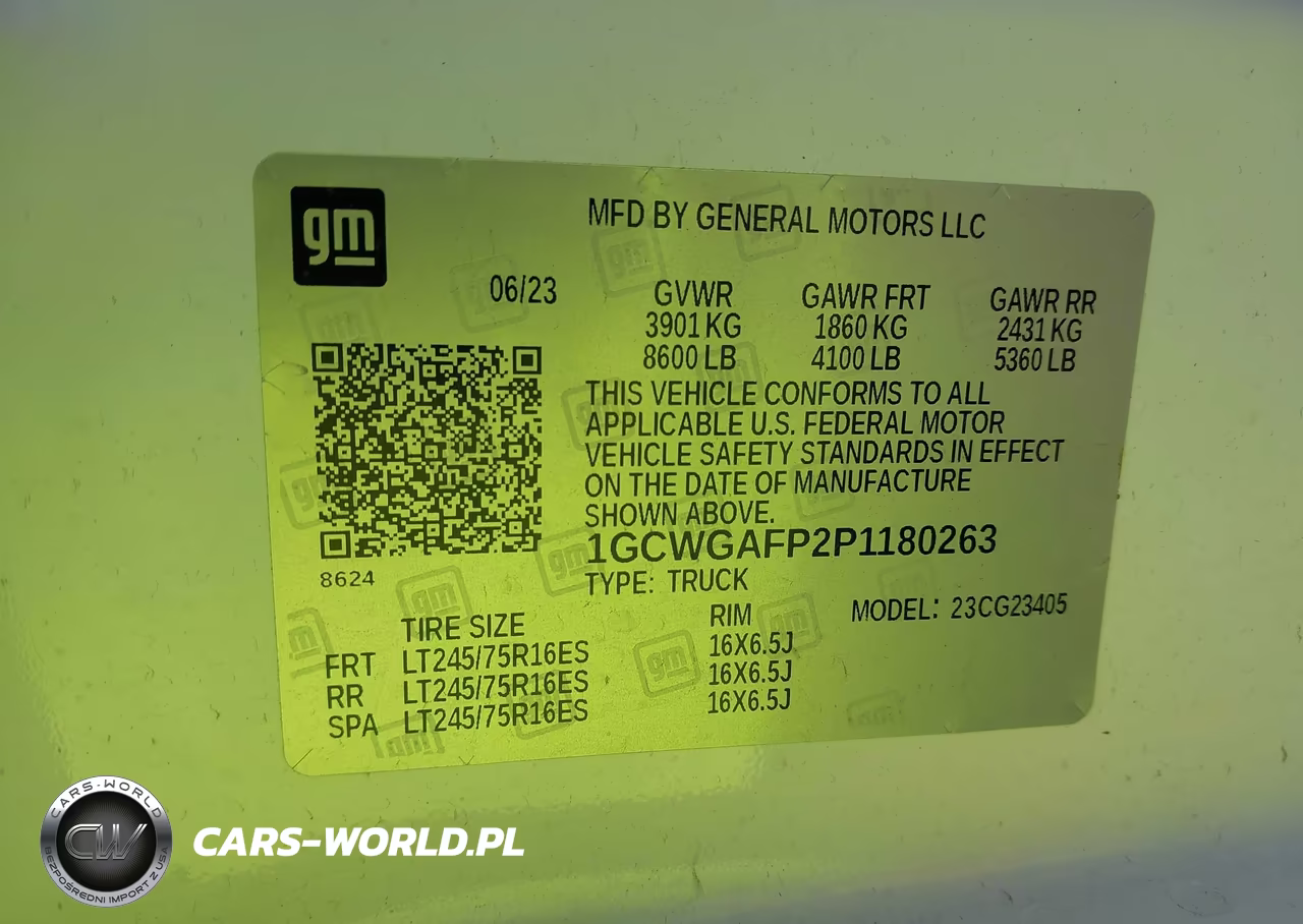 2023 Chevrolet Express Cargo Rwd 2500 Regular Wheelbase Wt VIN:1GCWGAFP2P1180263 - 7