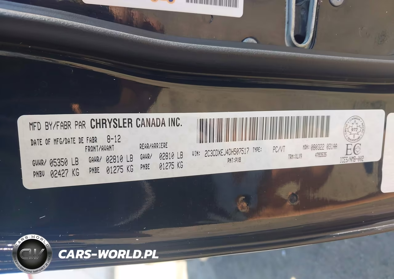 2013 Dodge Charger Srt VIN:2C3CDXEJ4DH507517 - 9