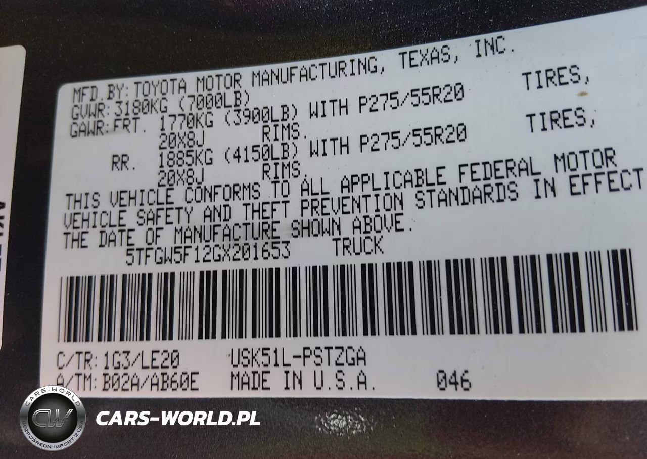 2016 Toyota Tundra Platinum 5.7L V8 VIN:5TFGW5F12GX201653 - 9
