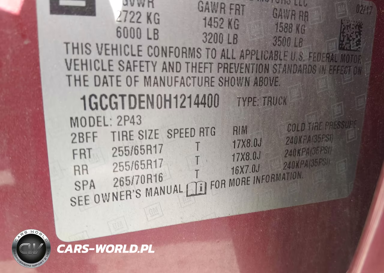 2017 Chevrolet Colorado Z71 VIN:1GCGTDEN0H1214400 - 9