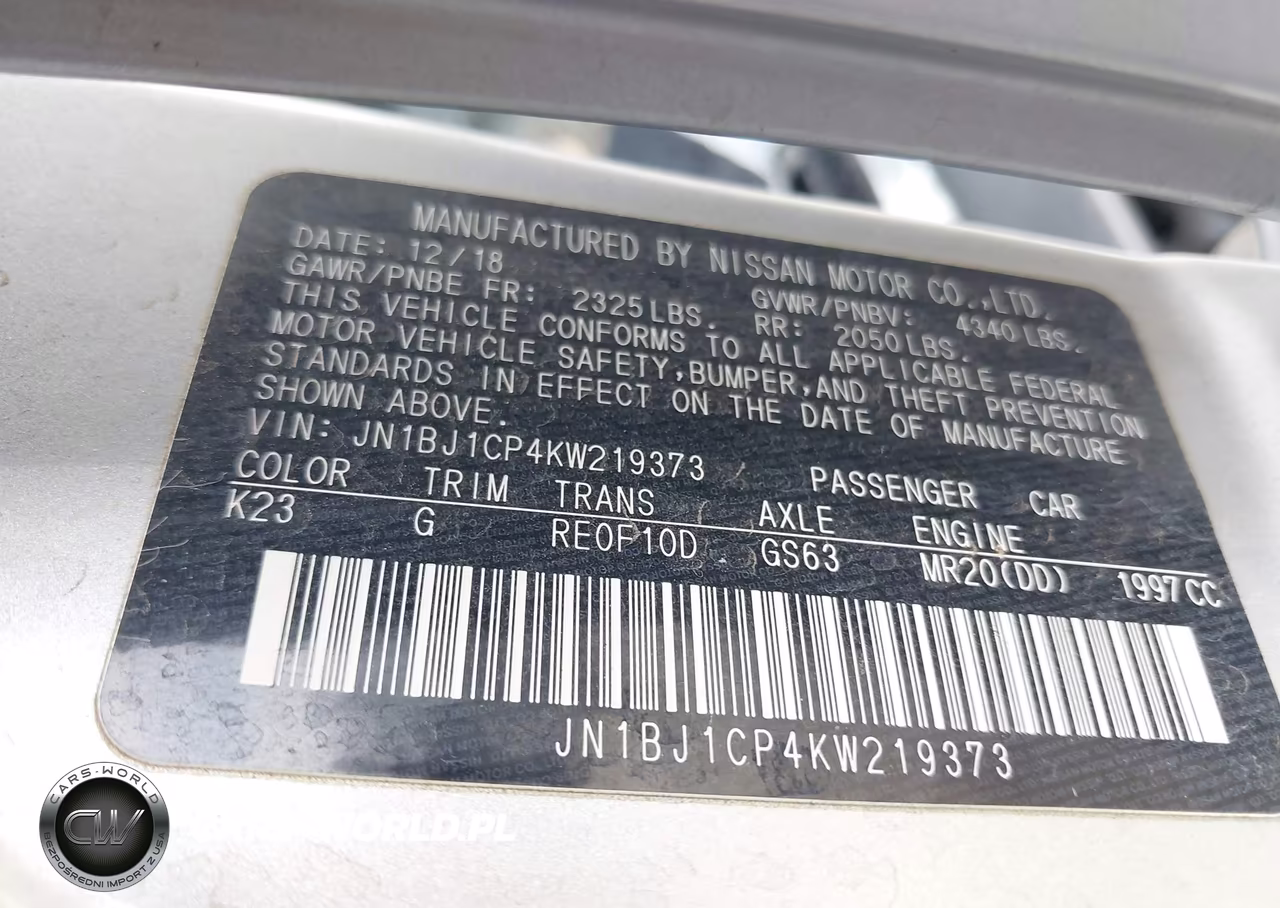 2019 Nissan Rogue Sport S VIN:JN1BJ1CP4KW219373 - 9