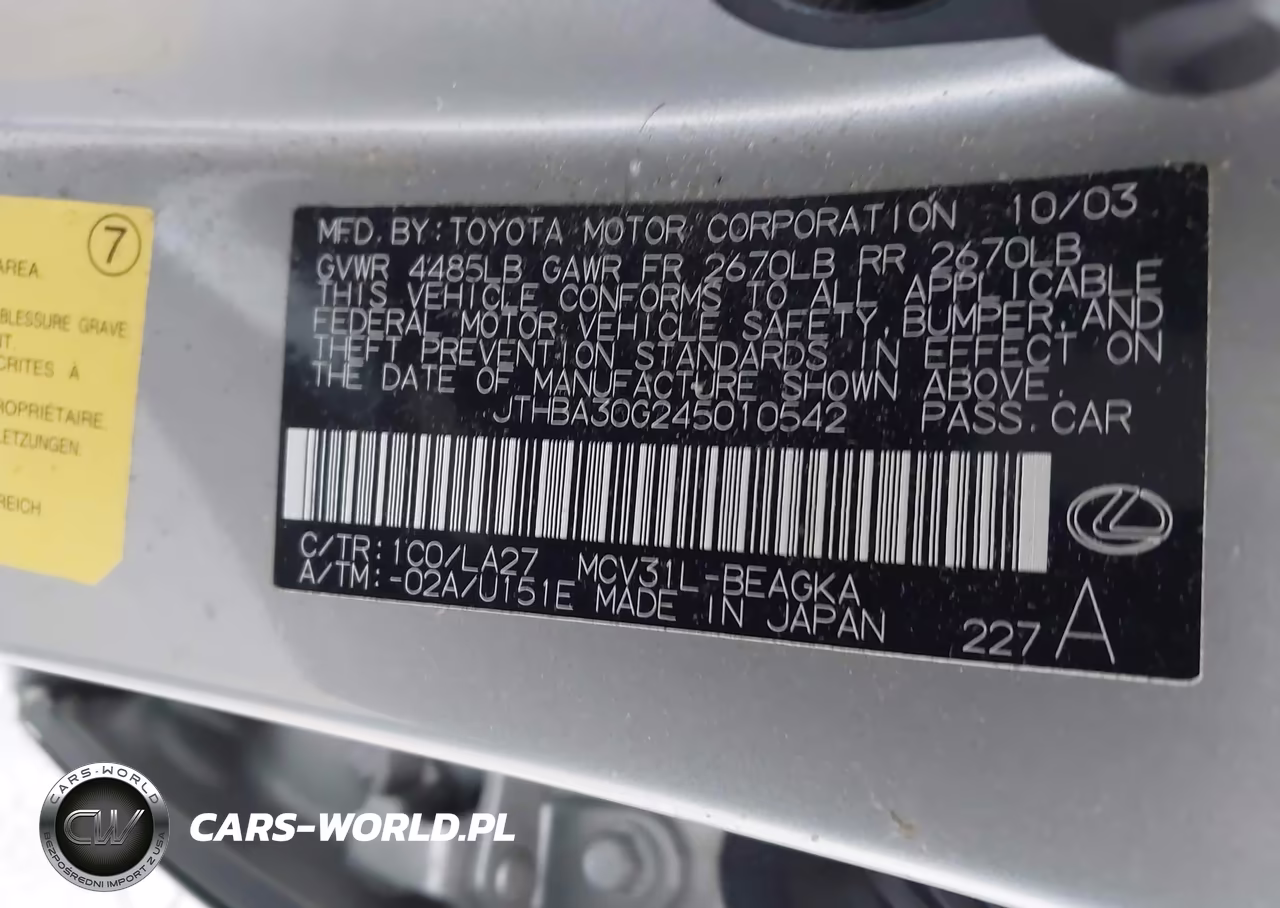 2004 Lexus Es 330 VIN:JTHBA30G245010542 - 9