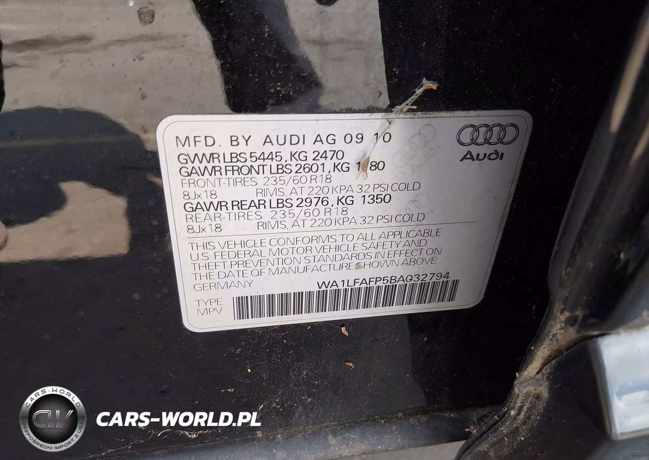 2011 Audi Q5 Premium Plus VIN:WA1LFAFP5BA032794 - 9