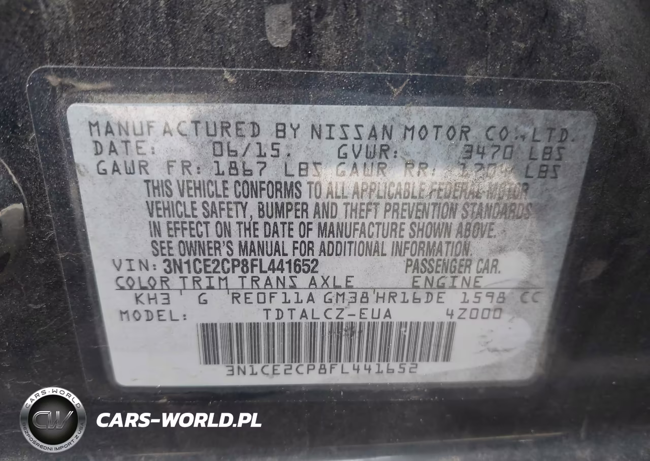 2015 Nissan Versa Note S Plus VIN:3N1CE2CP8FL441652 - 9