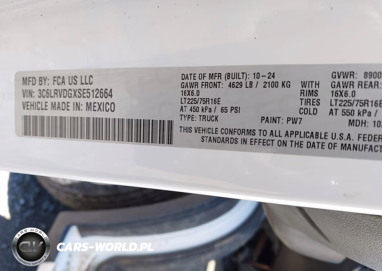 2025 Ram Promaster 2500 Tradesman High Roof 159 Wb W-Pass Seat VIN:3C6LRVDGXSE512664 - 8