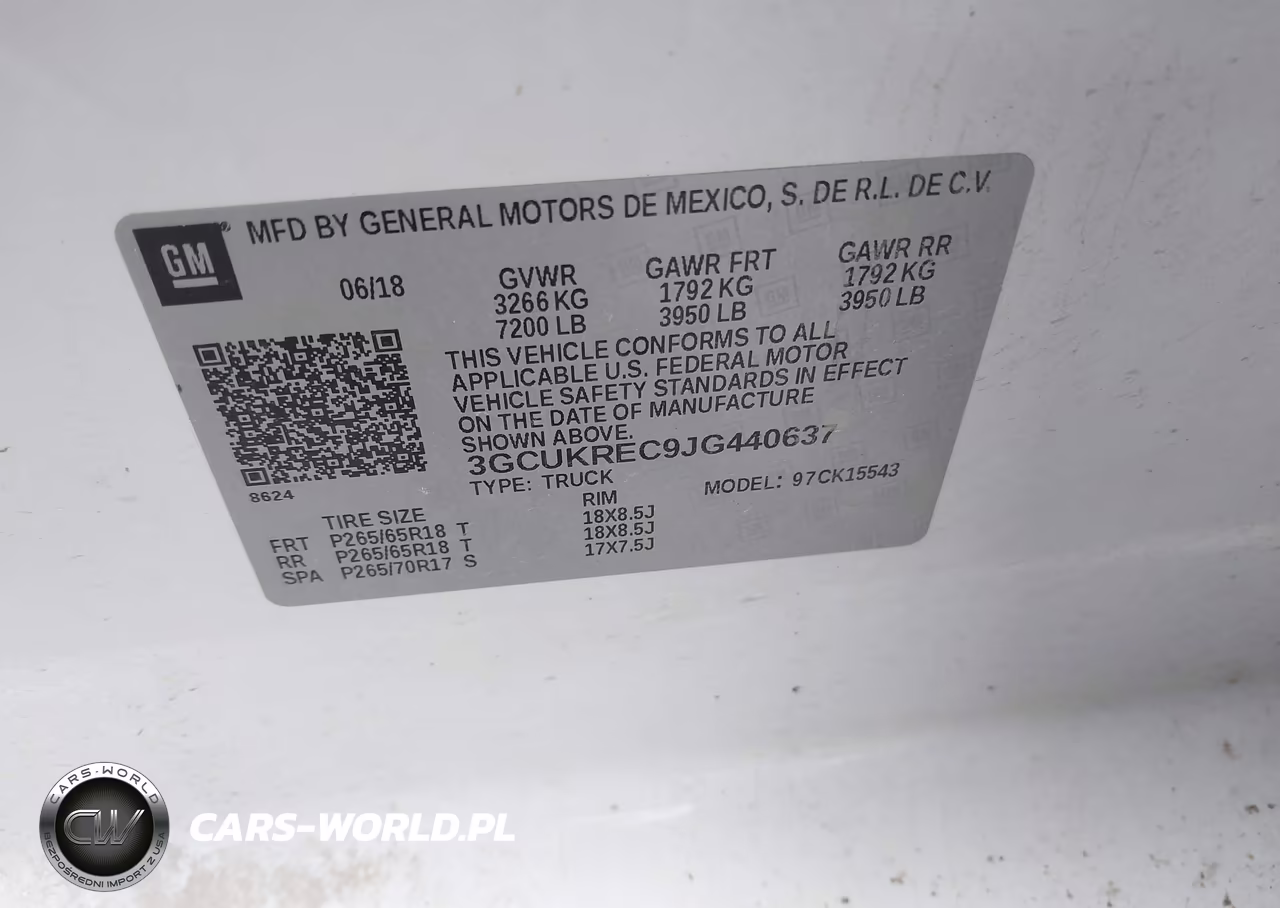 2018 Chevrolet Silverado 1500 2Lt VIN:3GCUKREC9JG440637 - 9