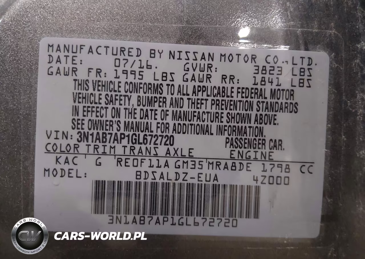 2016 Nissan Sentra Sv VIN:3N1AB7AP1GL672720 - 9