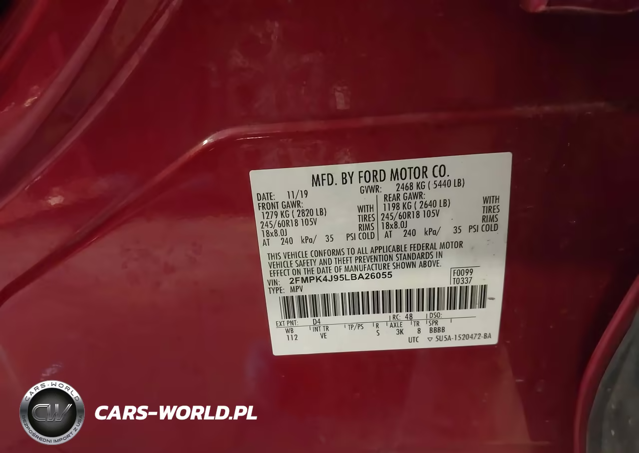 2020 Ford Edge Sel VIN:2FMPK4J95LBA26055 - 9
