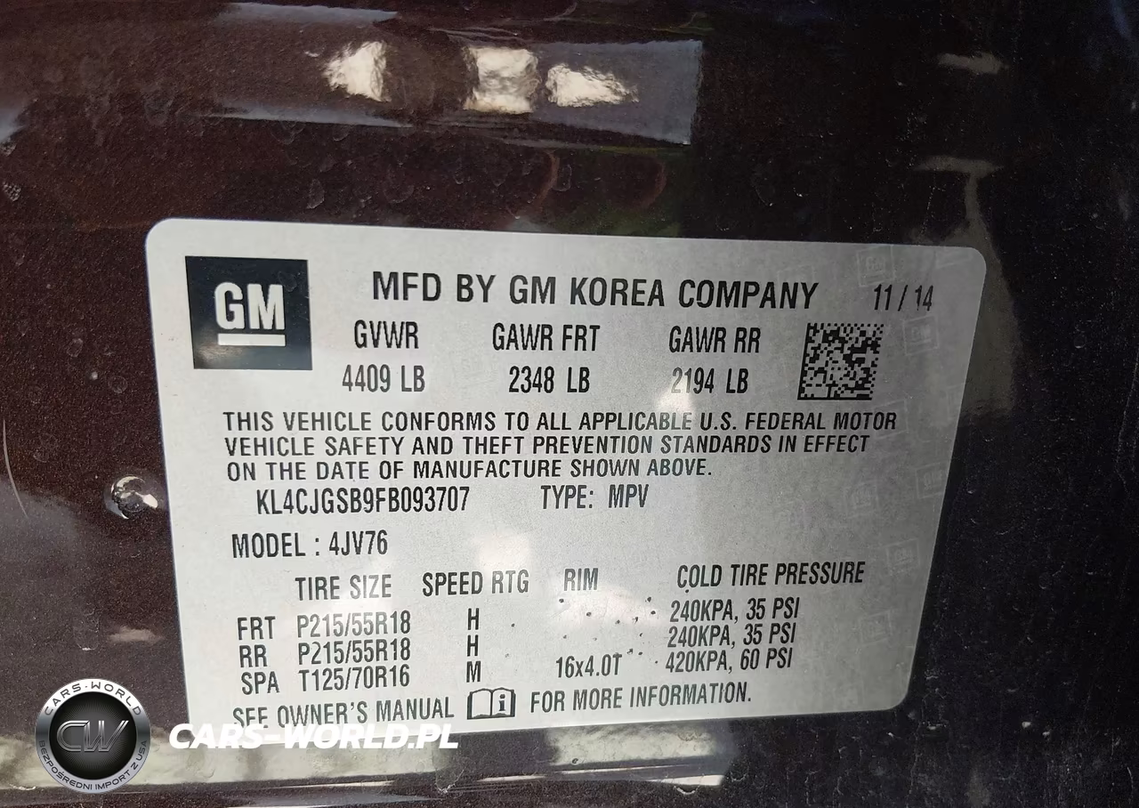 2015 Buick Encore Leather VIN:KL4CJGSB9FB093707 - 9