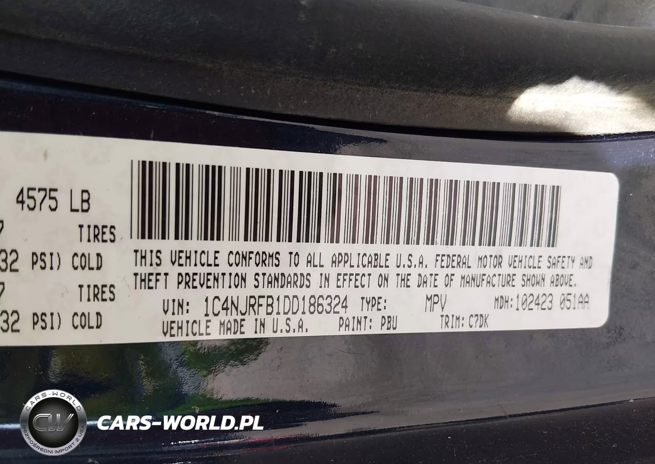 2013 Jeep Patriot Latitude VIN:1C4NJRFB1DD186324 - 9