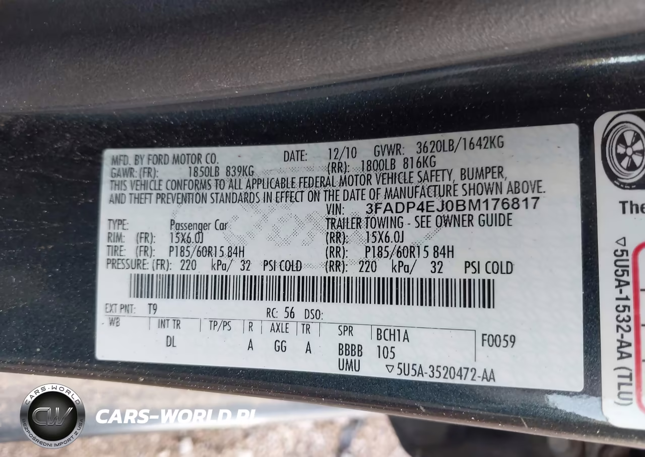 2011 Ford Fiesta Se VIN:3FADP4EJ0BM176817 - 9