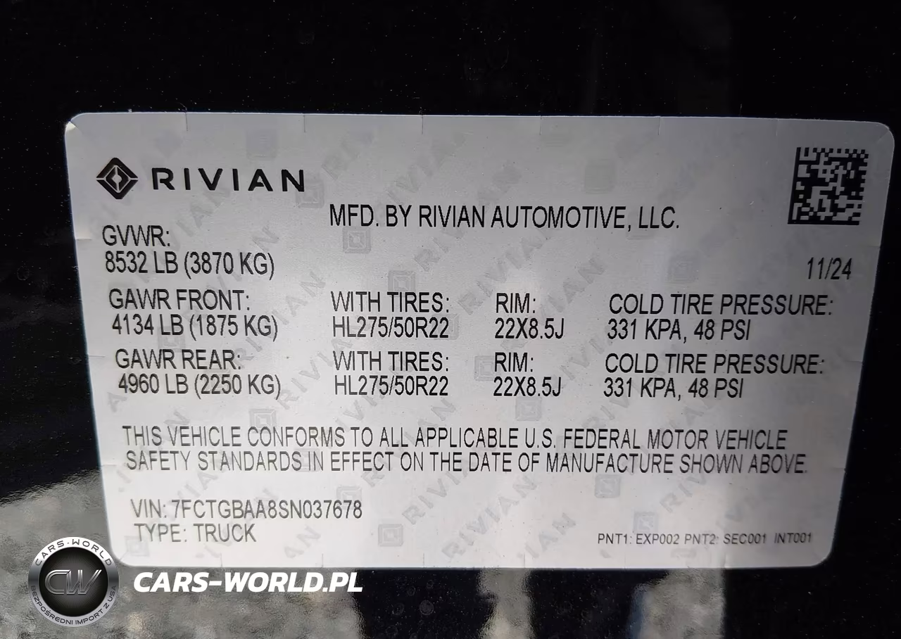 2025 Rivian R1T Adventure Dual Motor Large Pack-Adventure Dual Motor Max Pack VIN:7FCTGBAA8SN037678 - 9