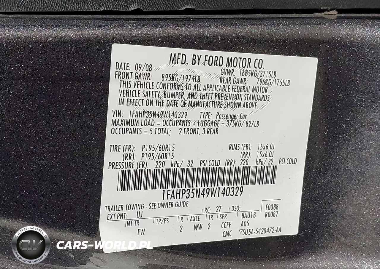 2009 Ford Focus Se VIN:1FAHP35N49W140329 - 9