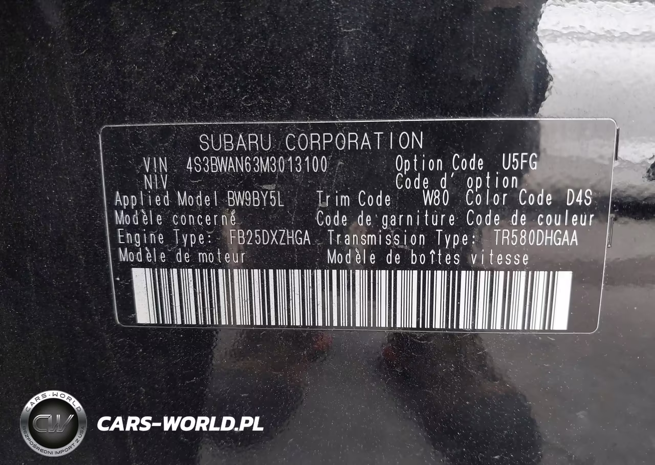 2021 Subaru Legacy Limited VIN:4S3BWAN63M3013100 - 9