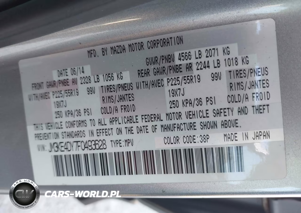 2015 Mazda Cx-5 Grand Touring VIN:JM3KE4DY7F0493628 - 9
