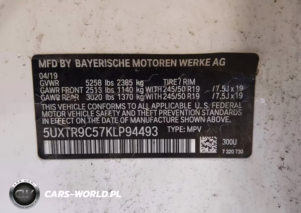 2019 BMW X3 xDrive30I VIN:5UXTR9C57KLP94493 - 9