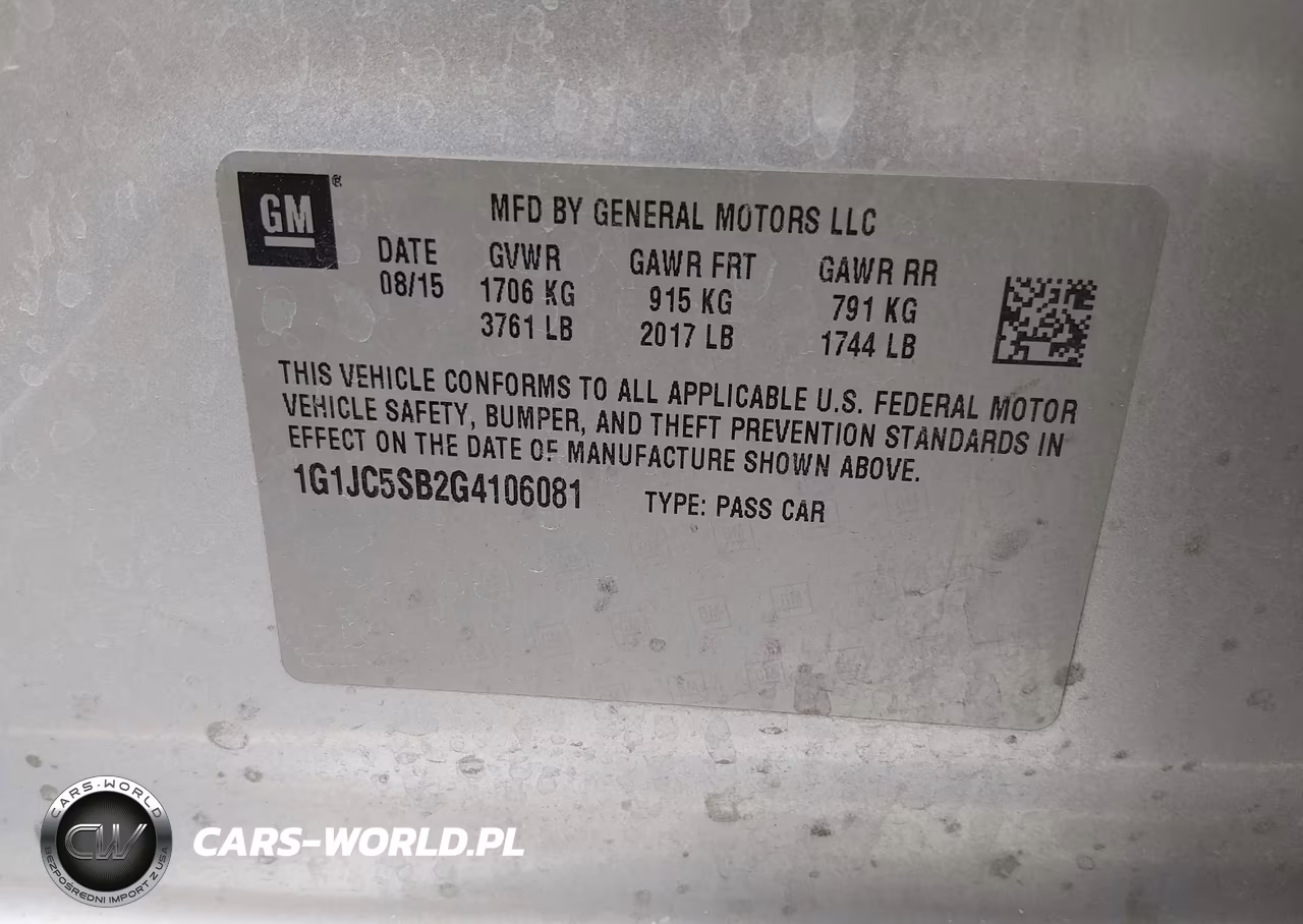 2016 Chevrolet Sonic Lt Auto VIN:1G1JC5SB2G4106081 - 9