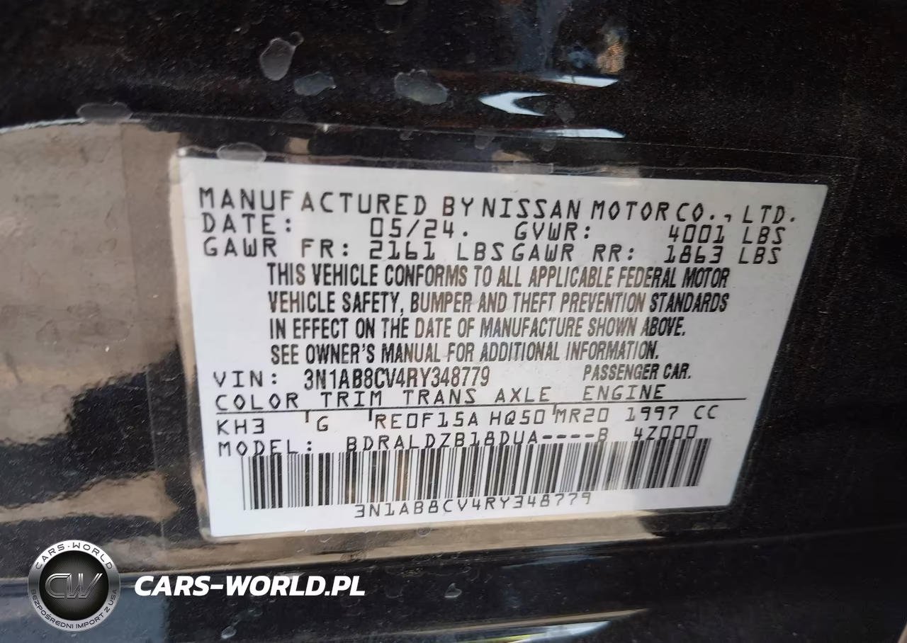 2024 Nissan Sentra Sv VIN:3N1AB8CV4RY348779 - 9