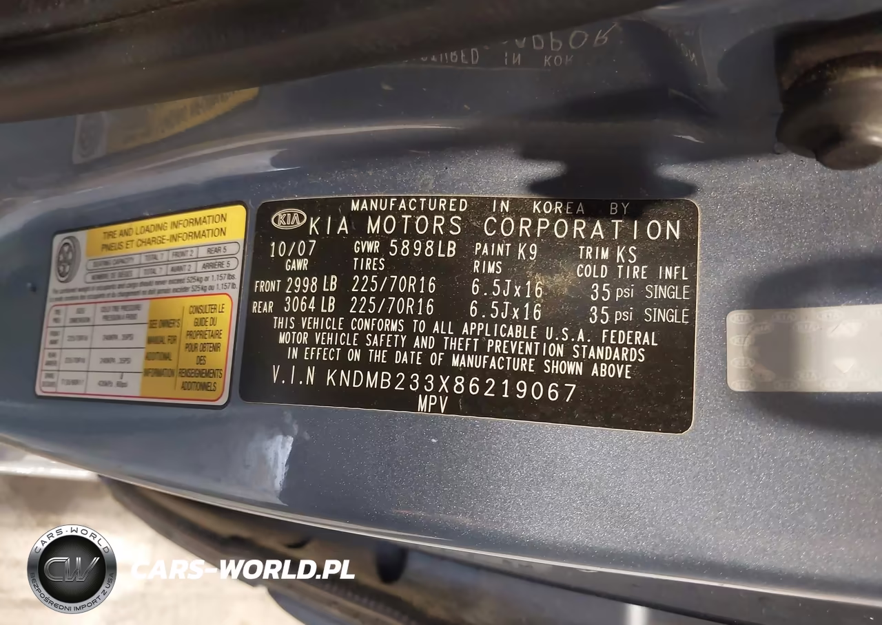 2008 Kia Sedona Lx VIN:KNDMB233X86219067 - 9