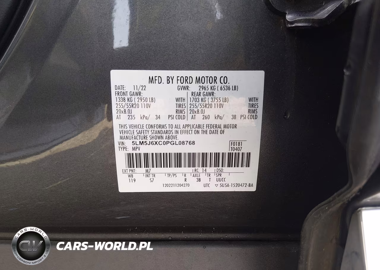 2023 Lincoln Aviator Standard VIN:5LM5J6XC0PGL08768 - 9