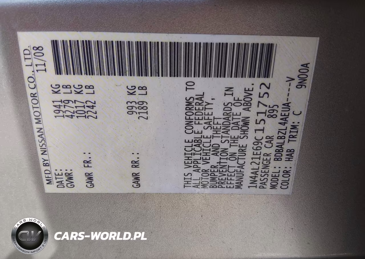 2009 Nissan Altima 2.5 S VIN:1N4AL21E69C151752 - 9