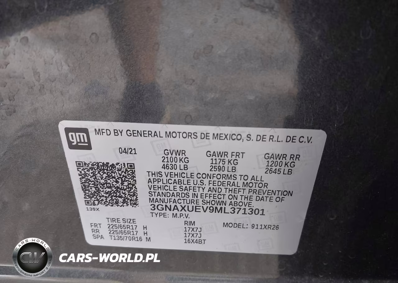 2021 Chevrolet Equinox Awd Lt VIN:3GNAXUEV9ML371301 - 9