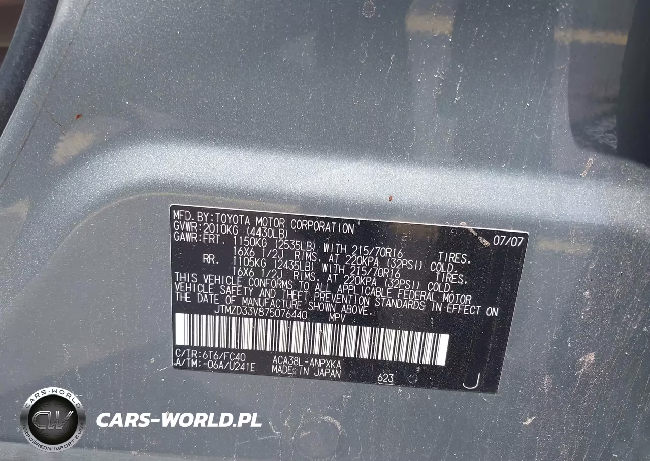2007 Toyota Rav4 VIN:JTMZD33V875076440 - 9