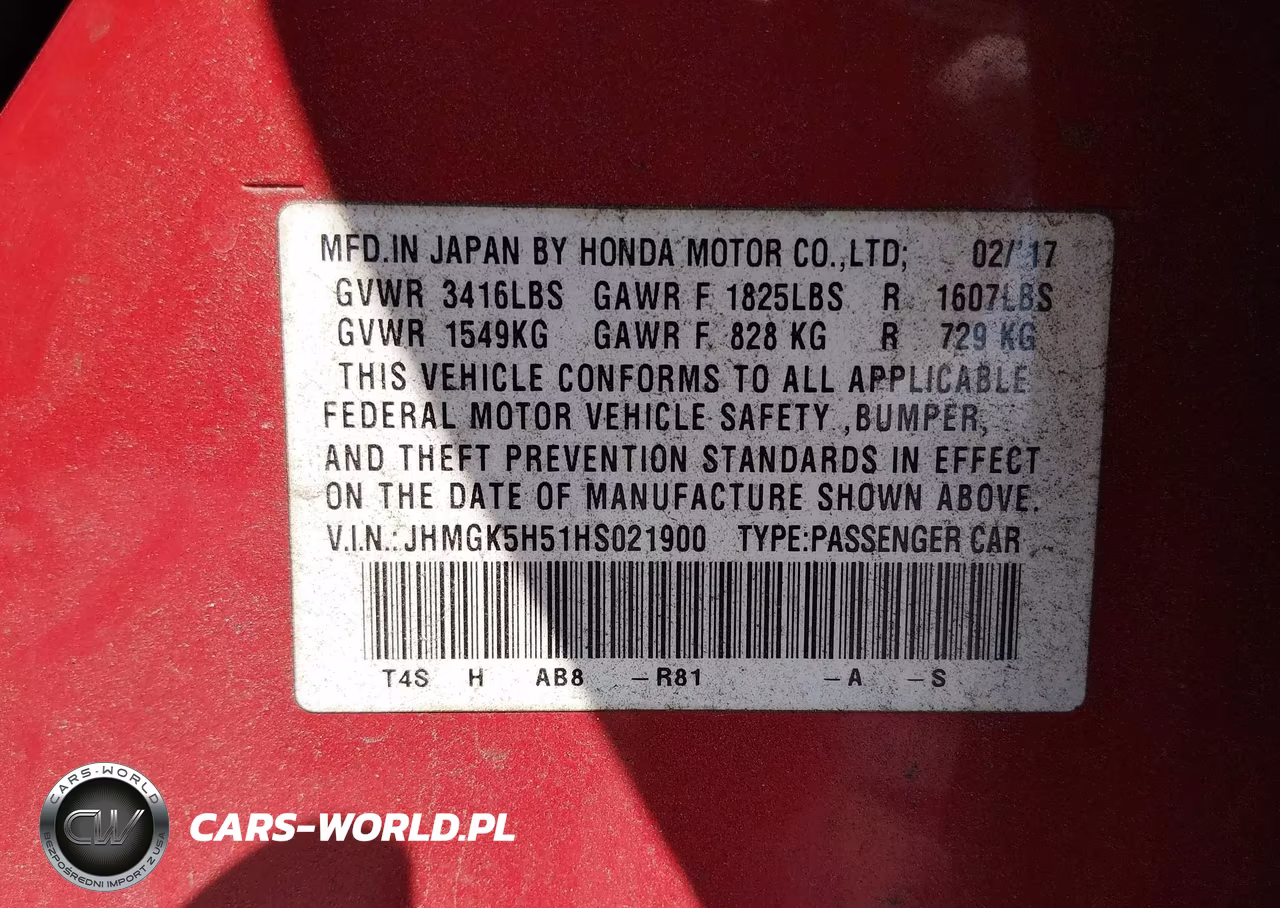 2017 Honda Fit Lx VIN:JHMGK5H51HS021900 - 9