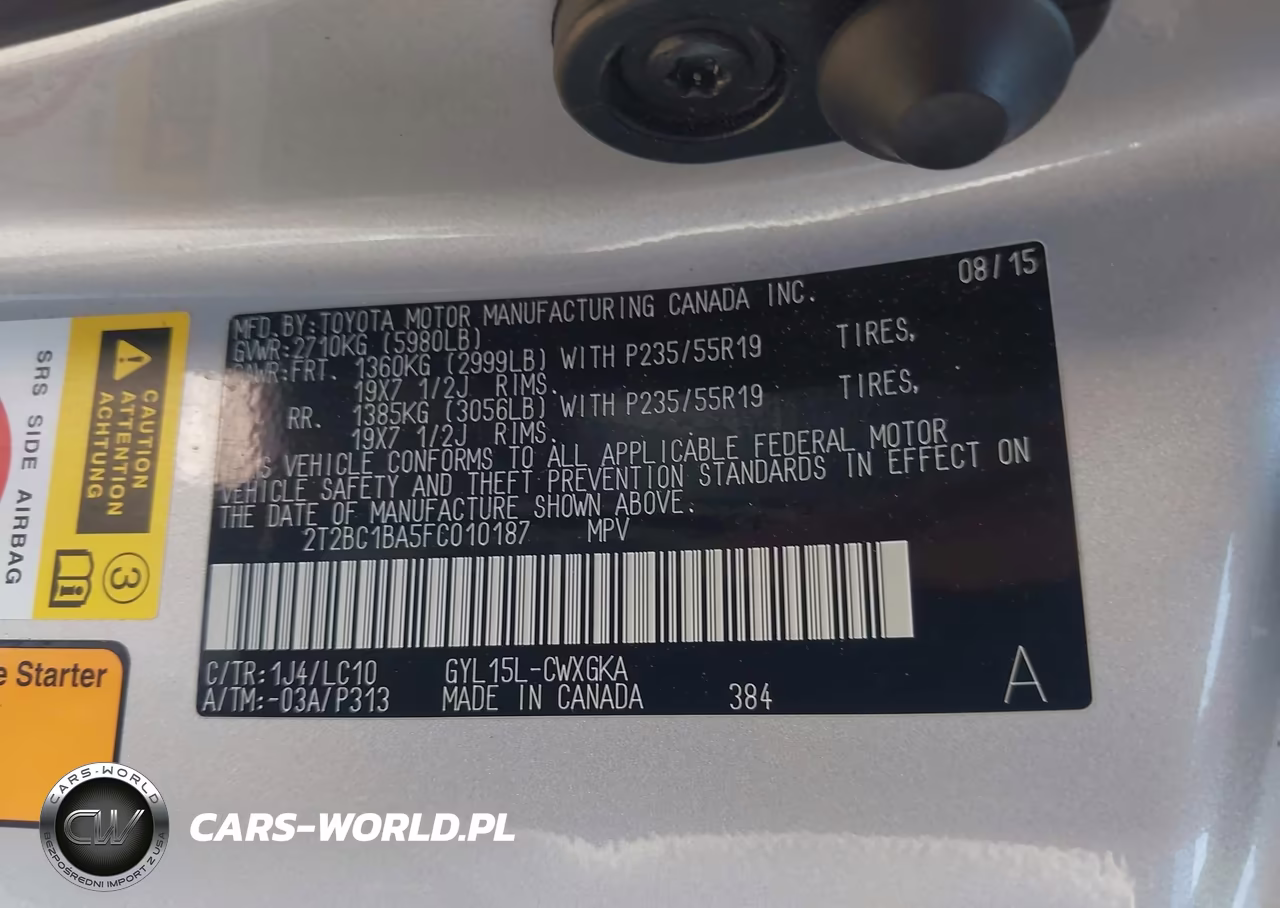 2015 Lexus Rx 450H VIN:2T2BC1BA5FC010187 - 9
