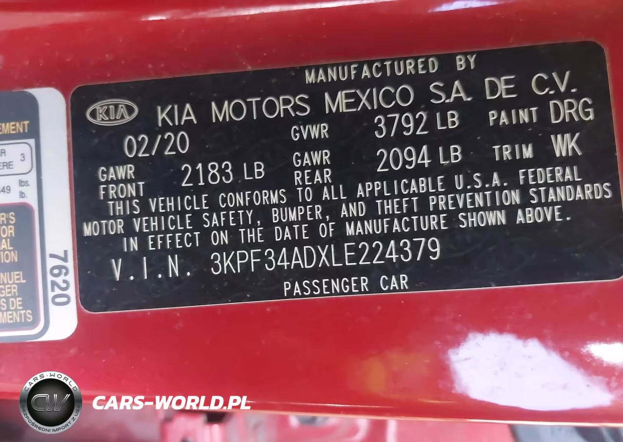 2020 Kia Forte Gt-Line VIN:3KPF34ADXLE224379 - 9