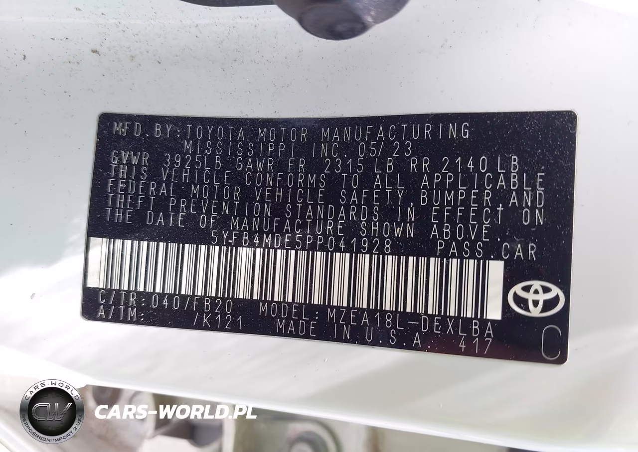 2023 Toyota Corolla Le VIN:5YFB4MDE5PP041928 - 9