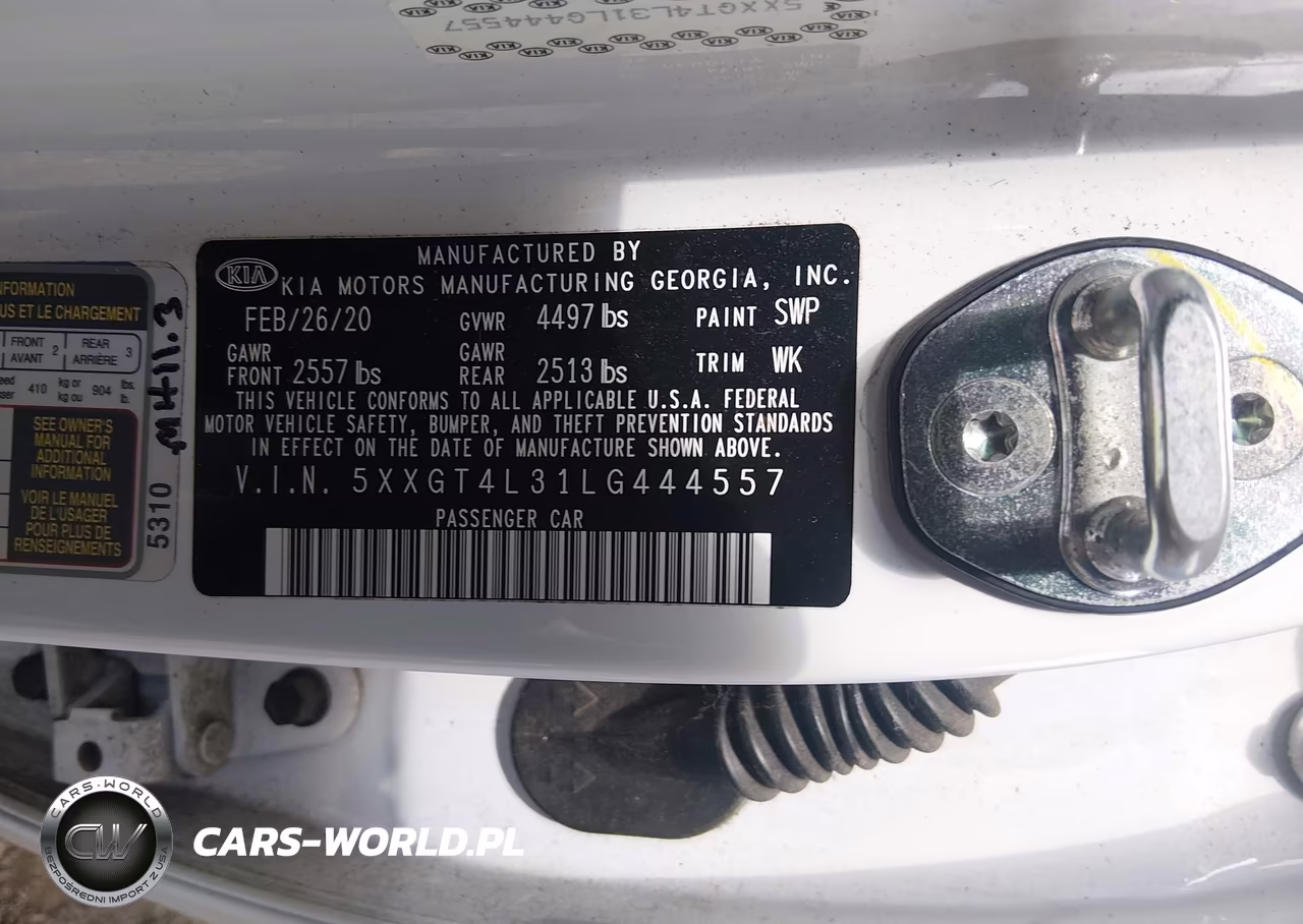 2020 Kia Optima Se VIN:5XXGT4L31LG444557 - 9