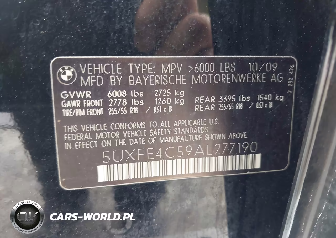2010 BMW X5 xDrive30I VIN:5UXFE4C59AL277190 - 9