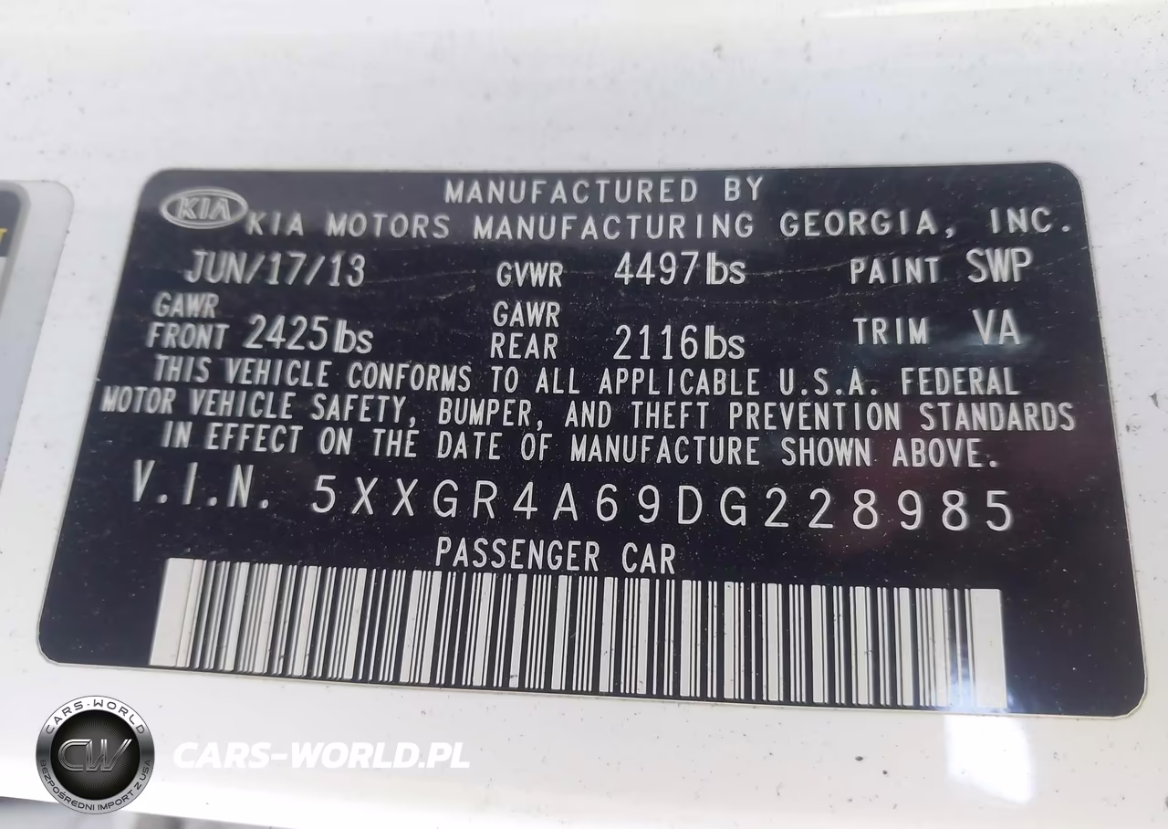 2013 Kia Optima Sx VIN:5XXGR4A69DG228985 - 9