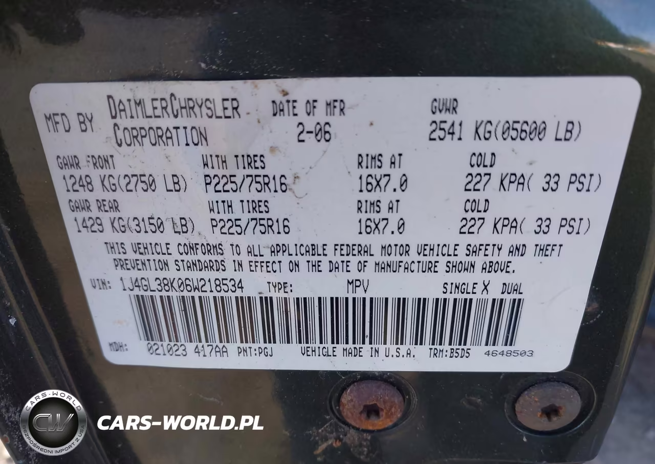 2006 Jeep Liberty Renegade VIN:1J4GL38K06W218534 - 9