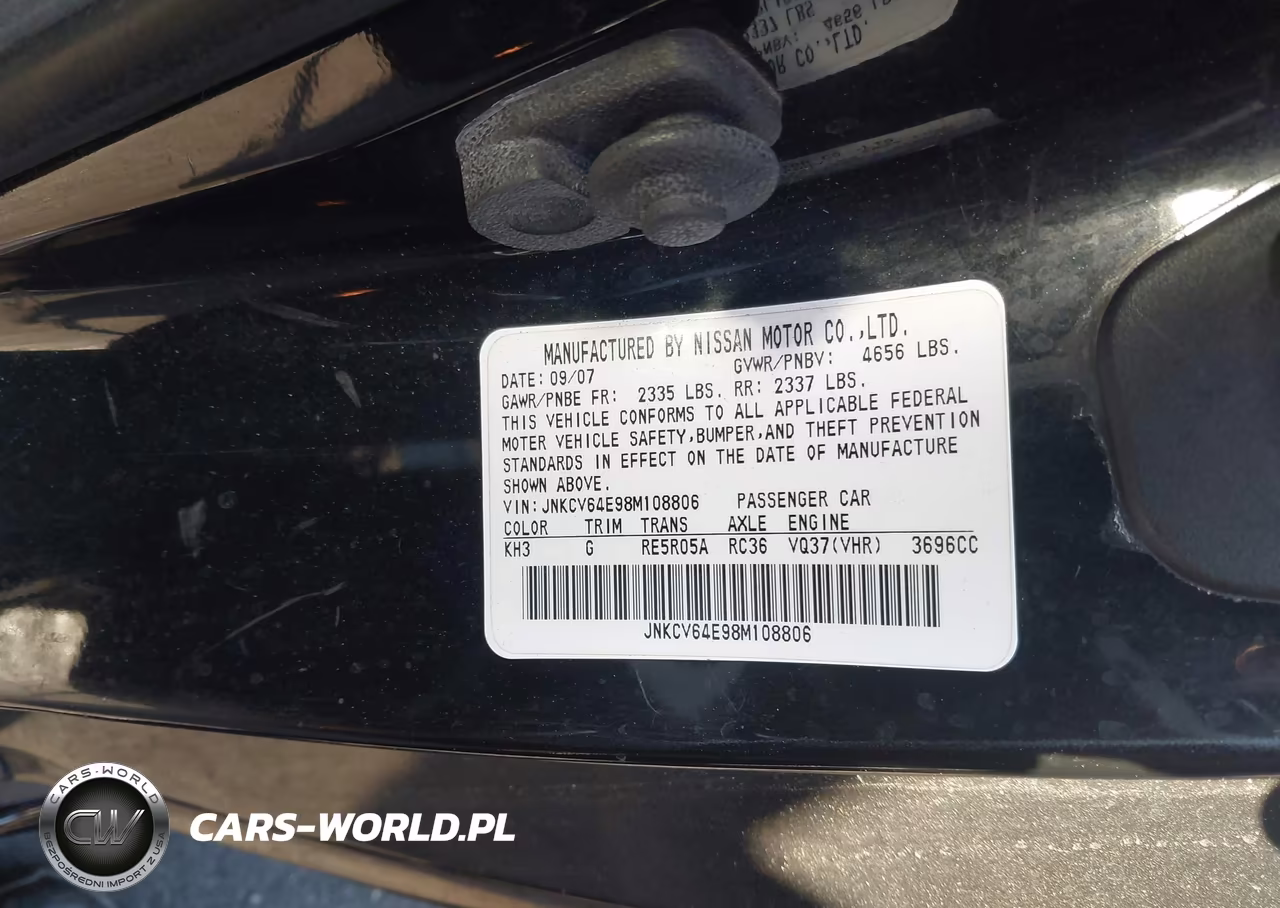 2008 Infiniti G37 Journey VIN:JNKCV64E98M108806 - 9