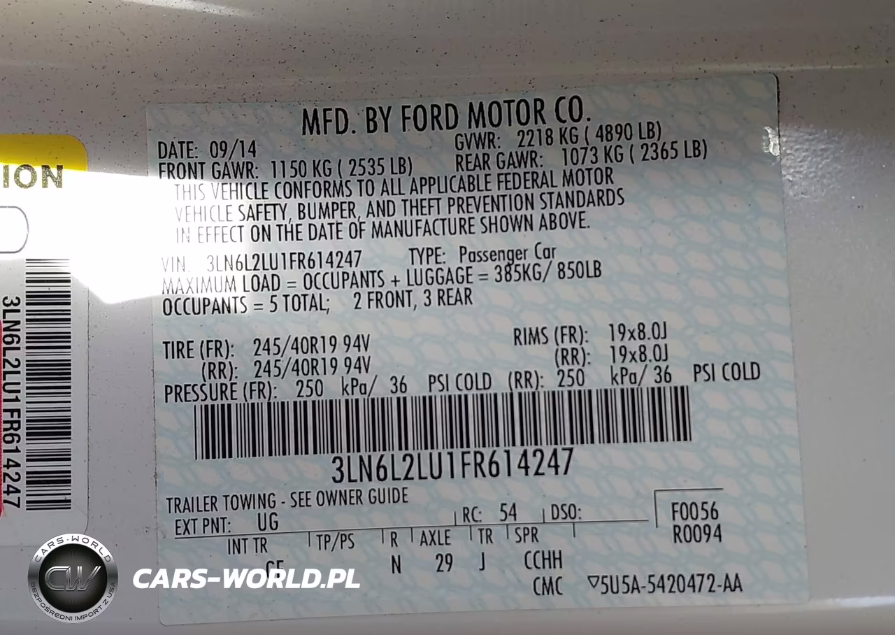 2015 Lincoln Mkz Hybrid VIN:3LN6L2LU1FR614247 - 9